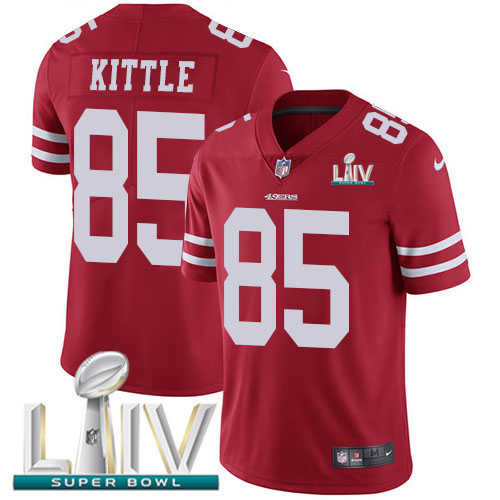 San Francisco 49ers Nike #85 George Kittle Red Super Bowl LIV 2020 Team Color Youth Stitched NFL Vapor Untouchable Limited Jersey->youth nfl jersey->Youth Jersey